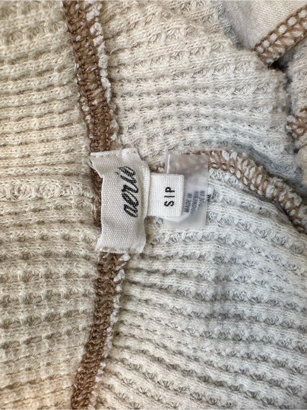 Women's Aerie Cream Waffle-Knit Lounge Shorts Size Small - Picture 3 of 5